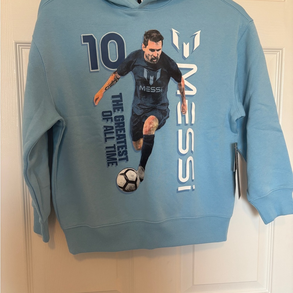 Kids Light Blue Graphic Hoodie